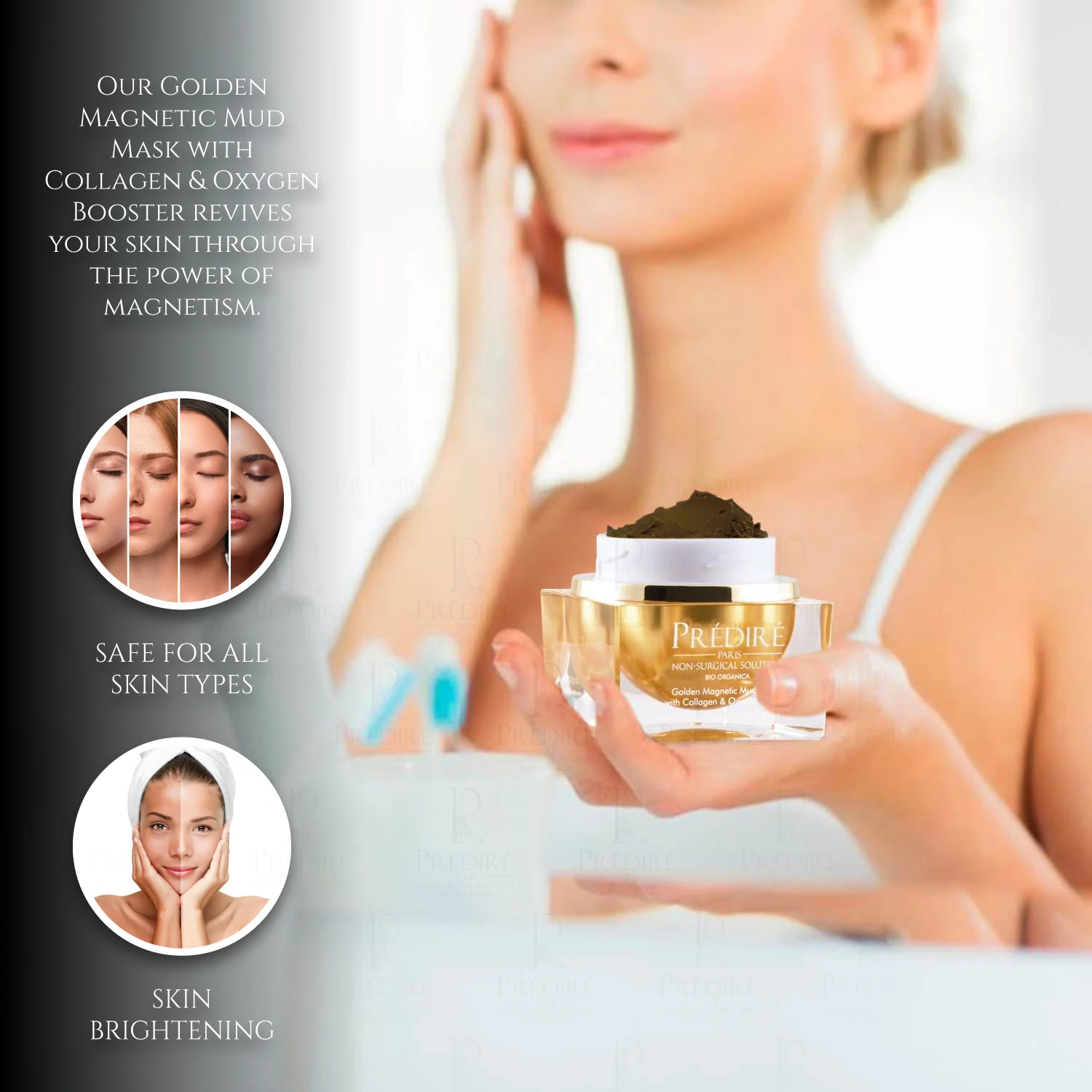 Golden Magnetic Mud Mask Rich Collagen & Oxygen Booster, 50ml 4 Golden Magnetic Mud Mask Rich Collagen & Oxygen Booster, 50ml - Image 4