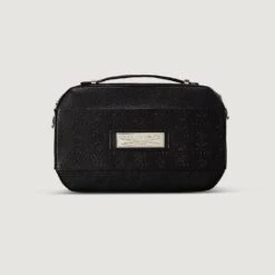 Creed Leather Wash Bag - Black