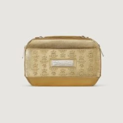 Creed Leather Wash Bag - Gold