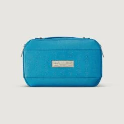 Creed Leather Wash Bag - Blue