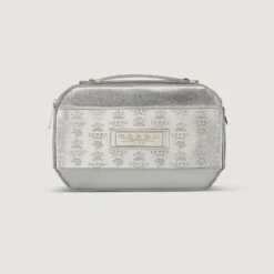 Creed Leather Wash Bag - Silver