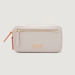 Creed Leather Wash Bag - Fawn